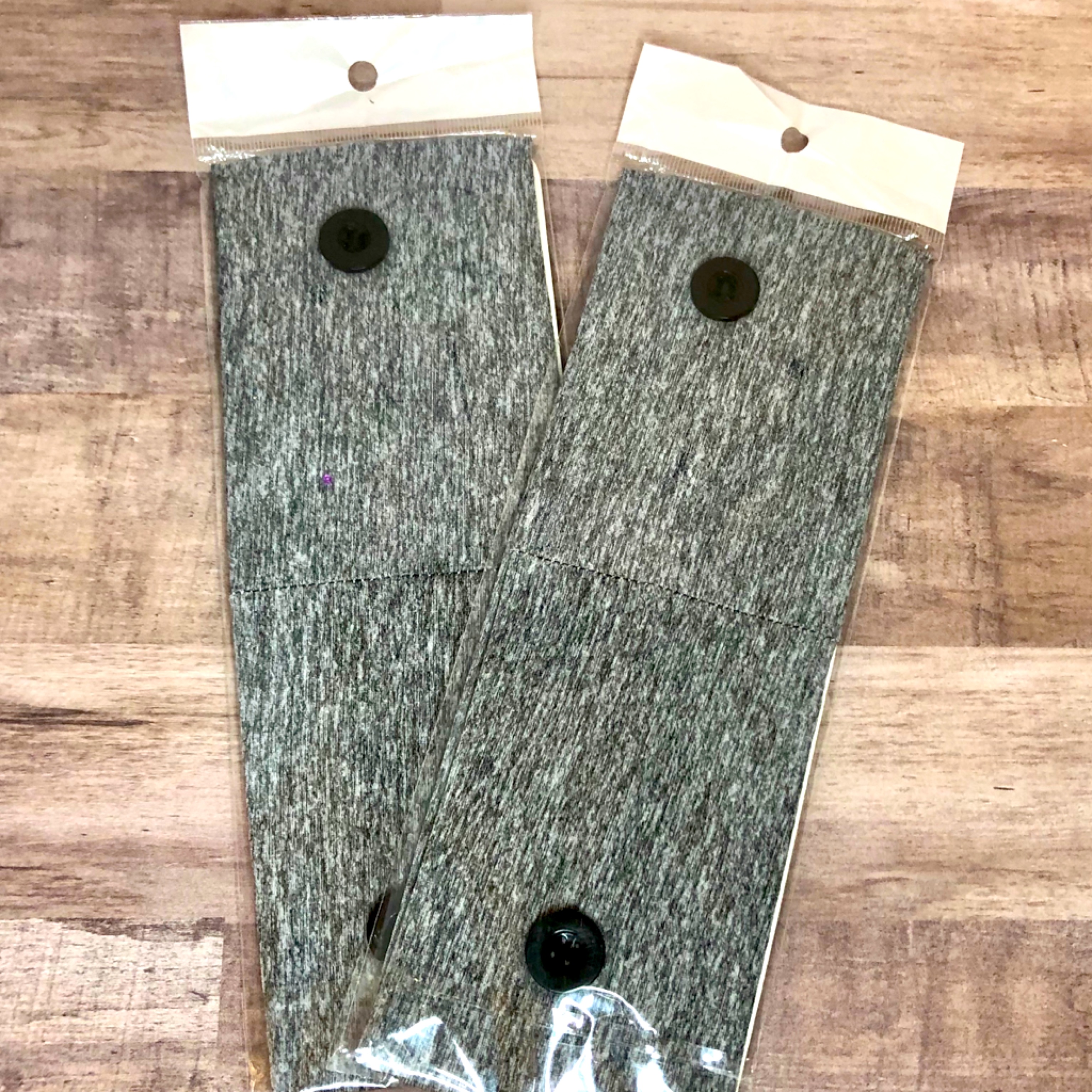 Gray Button Headband